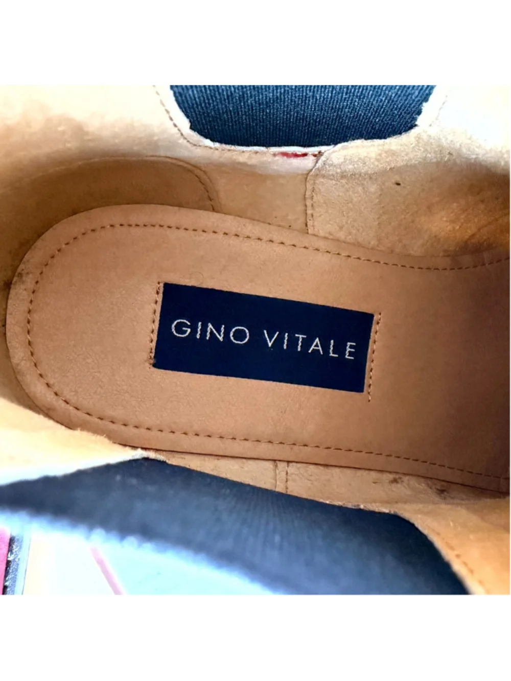 Gino Vitale Wingtip Chelsea Boots Red Leather Round Toe Slip On Formal Men's 10